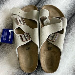 Birkenstock Arizona Taupe Suede Sandals